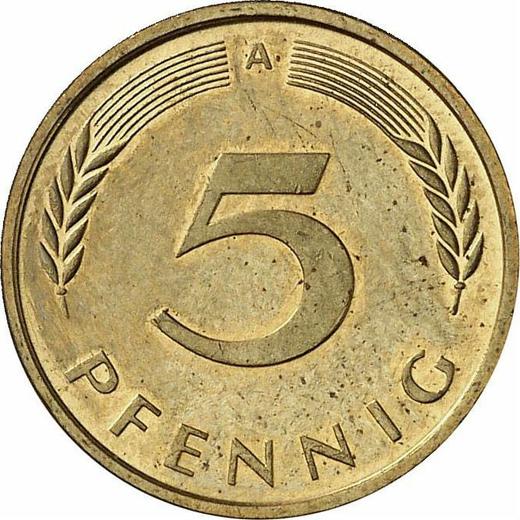 Аверс монеты - 5 пфеннигов 1995 года A - цена  монеты - Германия, ФРГ