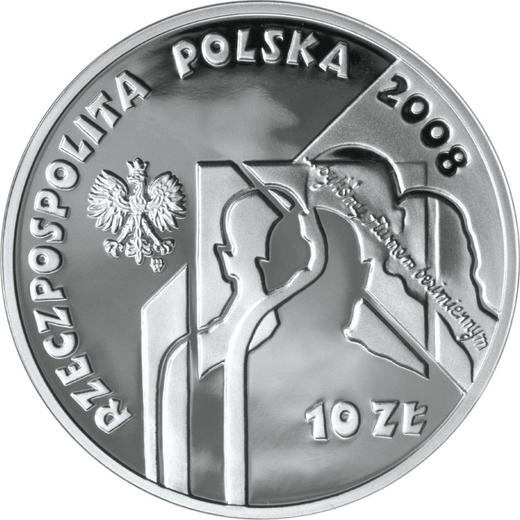 Аверс монеты - 10 злотых 2008 года MW ET "Сибирские ссыльные" - цена серебряной монеты - Польша, III Республика после деноминации
