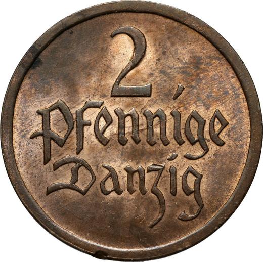 Reverso 2 Pfennige 1926 - valor de la moneda  - Polonia, Ciudad Libre de Dánzig