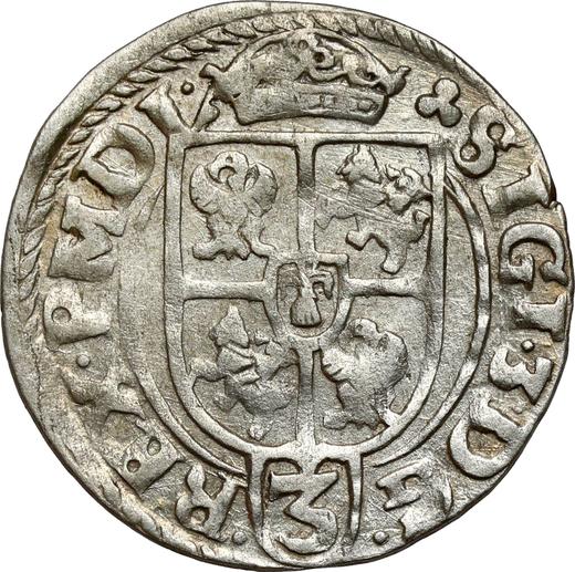 Rewers monety - Półtorak 1614 "Mennica bydgoska" Pełna data "1614" w otoku - cena srebrnej monety - Polska, Zygmunt III