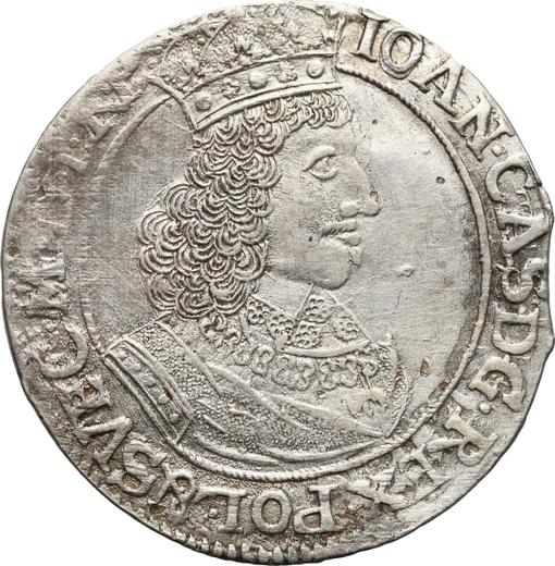 Awers monety - Ort (18 groszy) 1660 "Elbląg" - cena srebrnej monety - Polska, Jan II Kazimierz