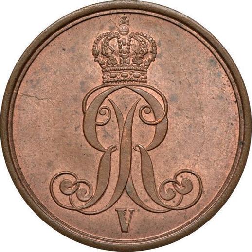 Awers monety - 1 fenig 1853 B - cena  monety - Hanower, Jerzy V