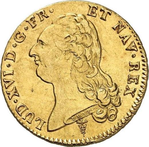 Аверс монеты - Двойной луидор 1790 года K Бордо - цена золотой монеты - Франция, Людовик XVI