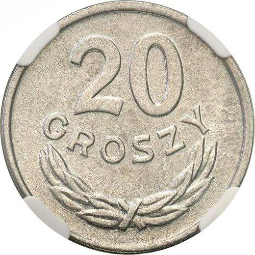 Reverso 20 groszy 1967 MW - valor de la moneda  - Polonia, República Popular