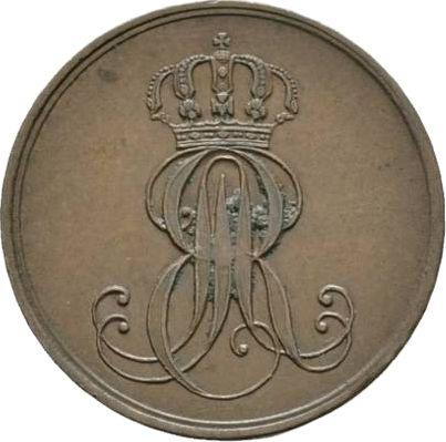 Аверс монеты - 2 пфеннига 1848 года A - цена  монеты - Ганновер, Эрнст Август