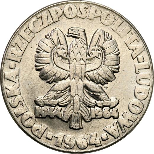 Аверс монеты - Пробные 20 злотых 1964 года MW "Дерево" Никель - цена  монеты - Польша, Народная Республика