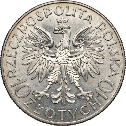 Obverse 10 Zlotych 1933 ZTK "Romuald Traugutt" - Poland, II Republic