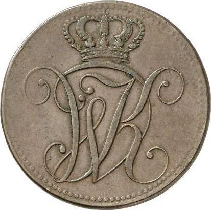 Аверс монеты - 4 геллера 1821 года - цена  монеты - Гессен-Кассель, Вильгельм I
