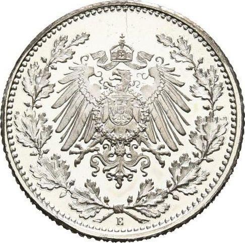 Reverse 1/2 Mark 1919 E - Silver Coin Value - Germany, German Empire