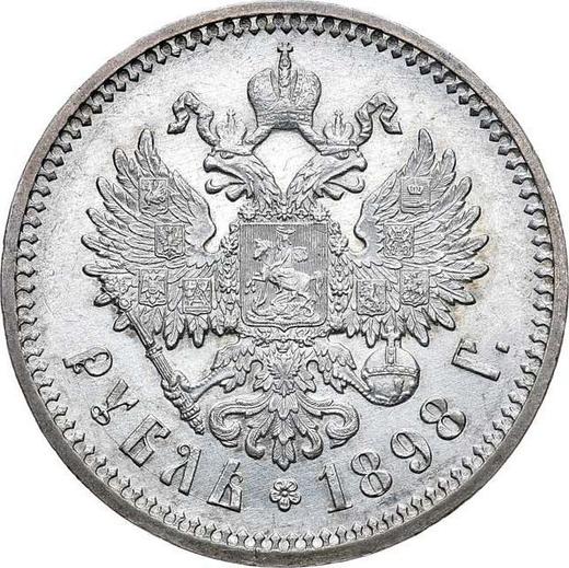Reverso 1 rublo 1898 (АГ) - valor de la moneda de plata - Rusia, Nicolás II