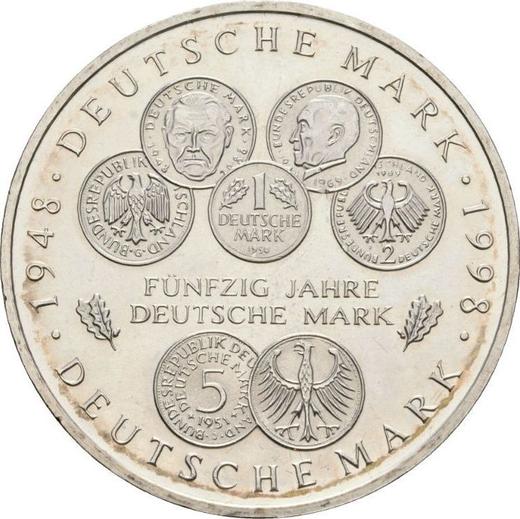 Obverse 10 Mark 1998 F "German mark" - Silver Coin Value - Germany, FRG
