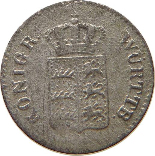 Аверс монеты - 1 крейцер 1846 года - цена серебряной монеты - Вюртемберг, Вильгельм I