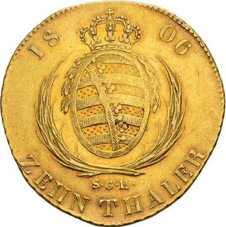 Rewers monety - 10 talarów 1806 S.G.H. - cena złotej monety - Saksonia, Fryderyk August I