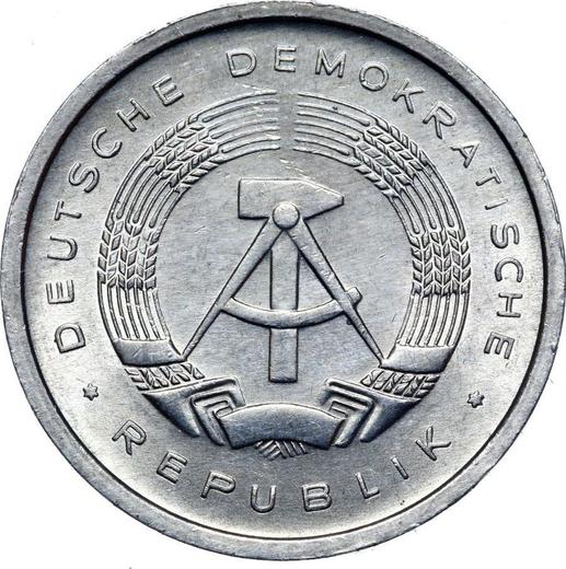 Реверс монеты - 5 пфеннигов 1986 года A - цена  монеты - Германия, ГДР