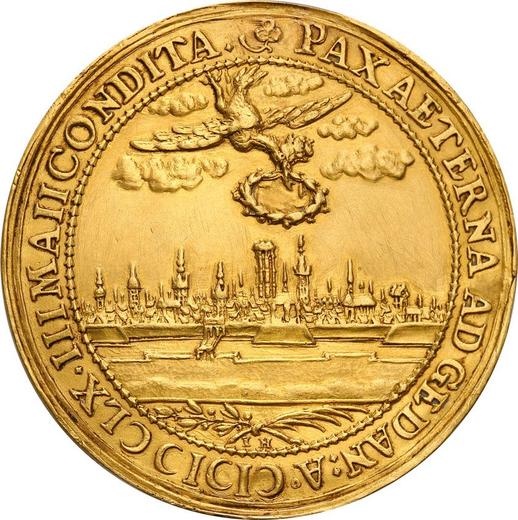 Rewers monety - Donatywa 6 dukatów 1660 IH "Gdańsk" Złoto - cena złotej monety - Polska, Jan II Kazimierz