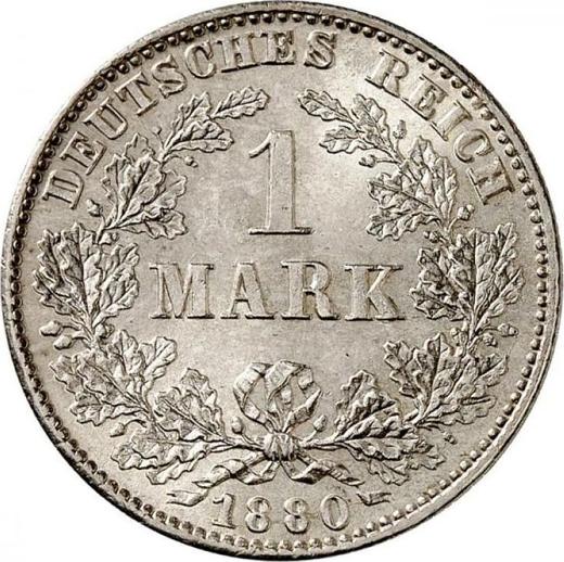 Аверс монеты - 1 марка 1880 года J "Тип 1873-1887" - цена серебряной монеты - Германия, Германская Империя