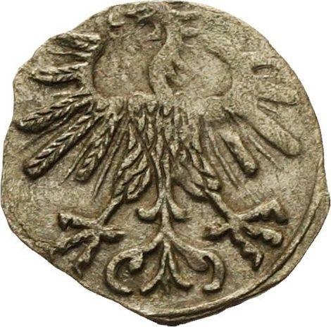 Аверс монеты - Денарий 1563 года "Литва" - цена серебряной монеты - Польша, Сигизмунд II Август