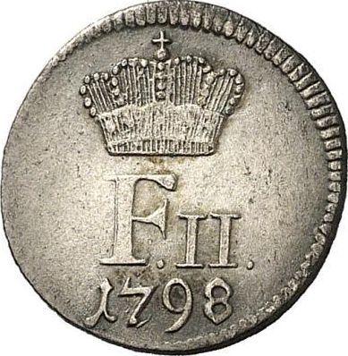 Аверс монеты - 1/2 крейцера 1798 года - цена серебряной монеты - Вюртемберг, Фридрих I Вильгельм