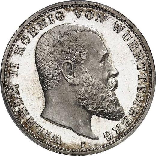 Anverso 3 marcos 1911 F "Würtenberg" - valor de la moneda de plata - Alemania, Imperio alemán