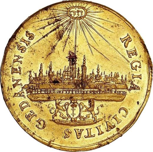 Реверс монеты - Донатив 4 дуката без года (1674-1696) "Гданьск" - цена золотой монеты - Польша, Ян III Собеский