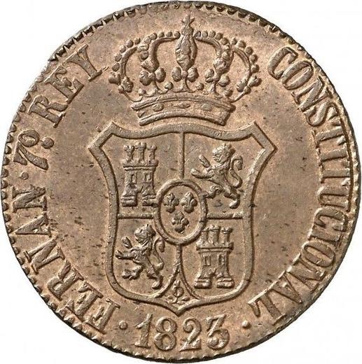 Awers monety - 3 cuartos 1823 - cena  monety - Hiszpania, Ferdynand VII