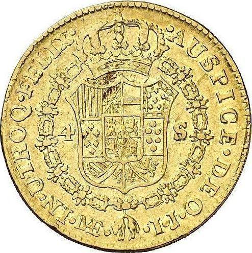 Reverso 4 escudos 1794 IJ - valor de la moneda de oro - Perú, Carlos IV