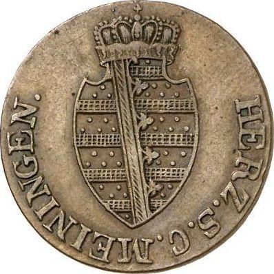 Аверс монеты - 1/2 крейцера 1818 года - цена  монеты - Саксен-Мейнинген, Бернгард II