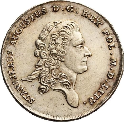Аверс монеты - Талер 1781 года EB - цена серебряной монеты - Польша, Станислав II Август