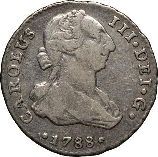Obverse 1 Real 1788 S C - Silver Coin Value - Spain, Charles III