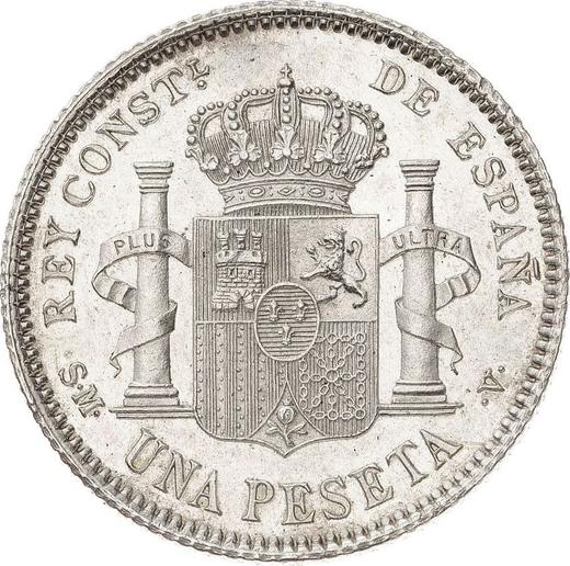 Reverse 1 Peseta 1904 SMV - Silver Coin Value - Spain, Alfonso XIII