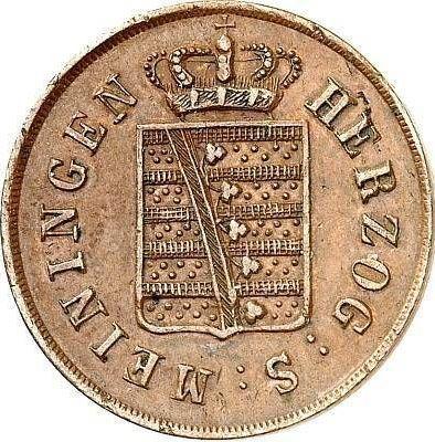 Аверс монеты - 1 крейцер 1835 года "Тип 1831-1835" - цена  монеты - Саксен-Мейнинген, Бернгард II