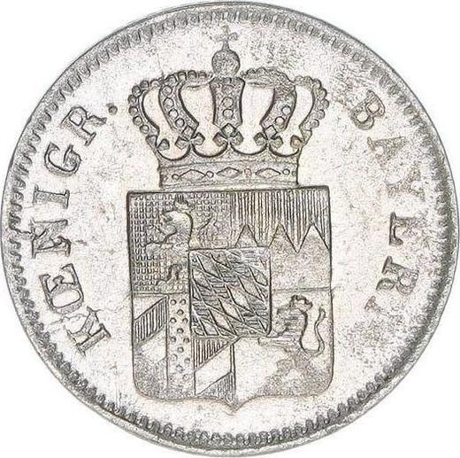 Awers monety - 1 krajcar 1846 - cena srebrnej monety - Bawaria, Ludwik I