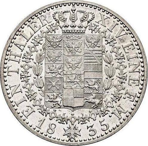 Реверс монеты - Талер 1835 года A - цена серебряной монеты - Пруссия, Фридрих Вильгельм III