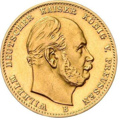 Аверс монеты - 10 марок 1878 года B "Пруссия" - цена золотой монеты - Германия, Германская Империя