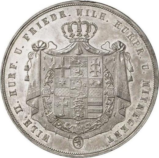 Аверс монеты - 2 талера 1843 года - цена серебряной монеты - Гессен-Кассель, Вильгельм II