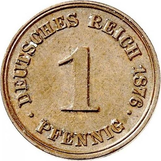 Аверс монеты - 1 пфенниг 1876 года G "Тип 1873-1889" - цена  монеты - Германия, Германская Империя