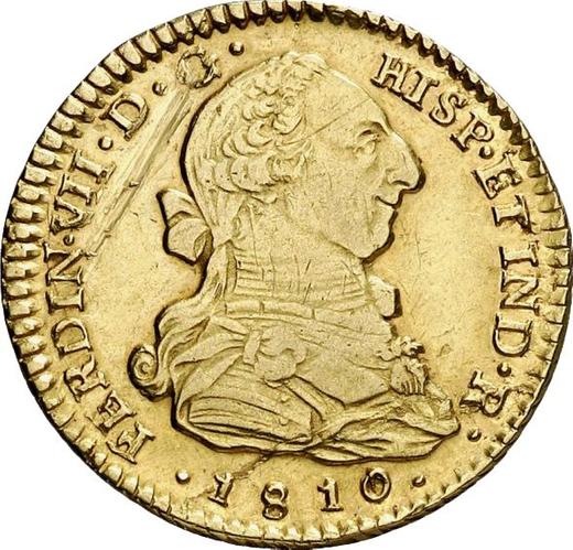 Awers monety - 2 escudo 1810 So FJ - cena złotej monety - Chile, Ferdynand VI