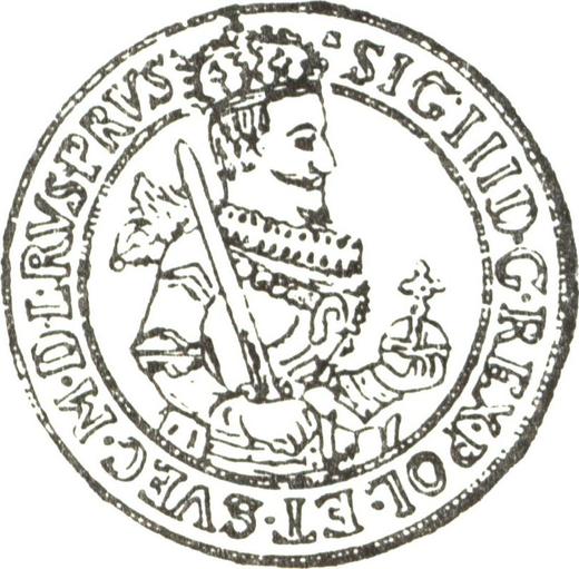 Аверс монеты - Полталера 1630 года II "Торунь" - цена серебряной монеты - Польша, Сигизмунд III Ваза