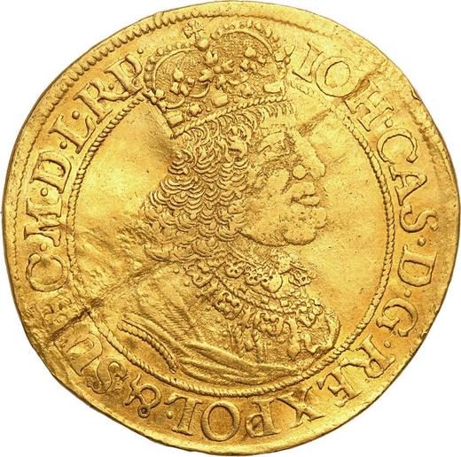 Аверс монеты - Донатив 2 дуката 1651 года GR "Гданьск" - цена золотой монеты - Польша, Ян II Казимир