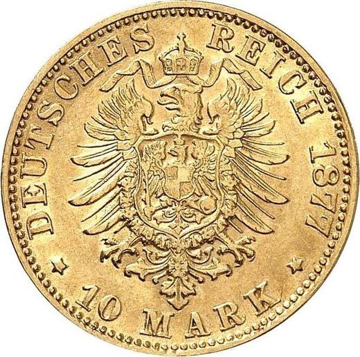 Reverso 10 marcos 1877 G "Baden" - valor de la moneda de oro - Alemania, Imperio alemán