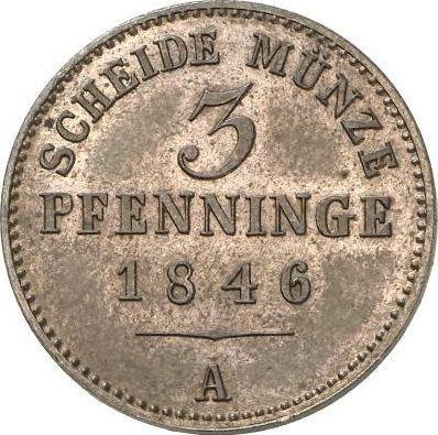 Reverso 3 Pfennige 1846 A - valor de la moneda  - Prusia, Federico Guillermo IV
