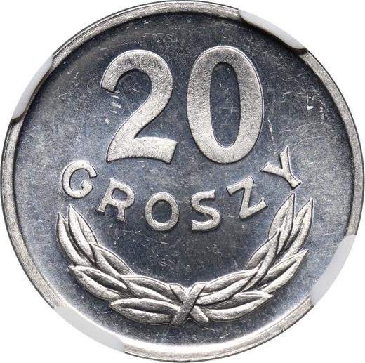 Аверс монеты - 20 грошей 1980 года MW - цена  монеты - Польша, Народная Республика