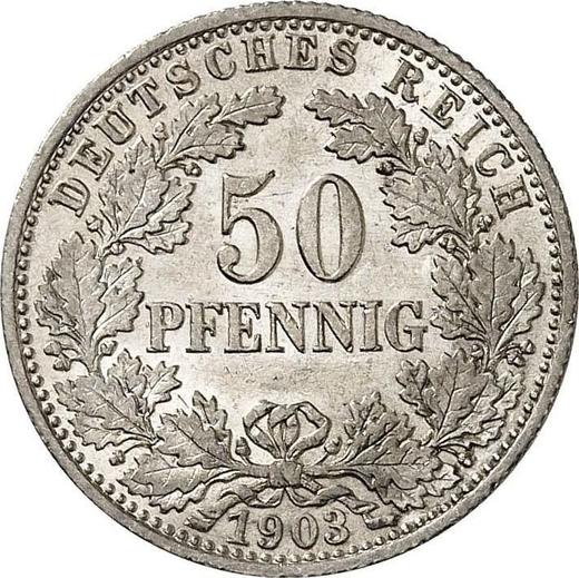 Obverse 50 Pfennig 1903 A "Type 1896-1903" - Silver Coin Value - Germany, German Empire