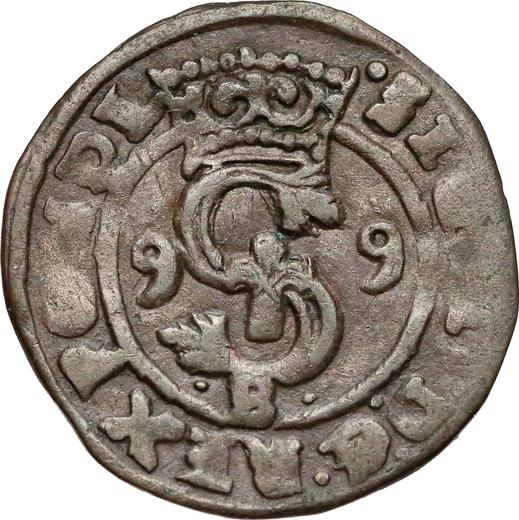 Аверс монеты - Шеляг 1599 года B "Быдгощский монетный двор" - цена серебряной монеты - Польша, Сигизмунд III Ваза