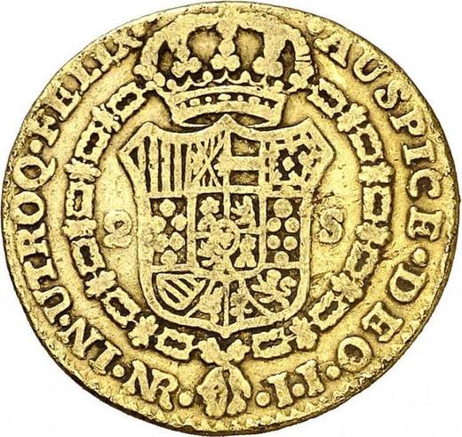 Reverse 2 Escudos 1805 NR JJ - Colombia, Charles IV