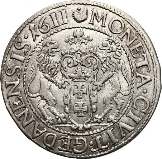 Реверс монеты - Орт (18 грошей) 1611 года "Гданьск" - цена серебряной монеты - Польша, Сигизмунд III Ваза