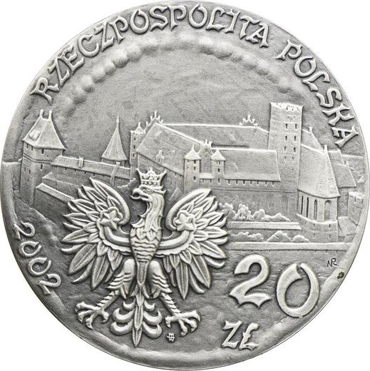 Anverso 20 eslotis 2002 MW NR "Castillo de Malbork" - valor de la moneda de plata - Polonia, República moderna