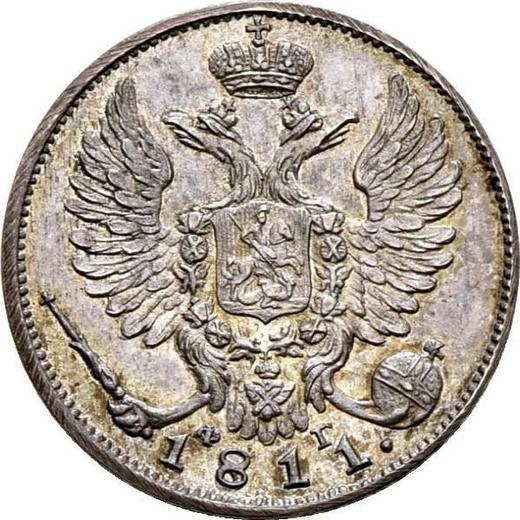 Anverso 10 kopeks 1811 СПБ ФГ "Águila con alas levantadas" Reacuñación - valor de la moneda de plata - Rusia, Alejandro I