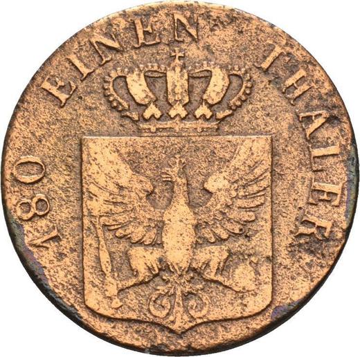 Аверс монеты - 2 пфеннига 1834 года D - цена  монеты - Пруссия, Фридрих Вильгельм III