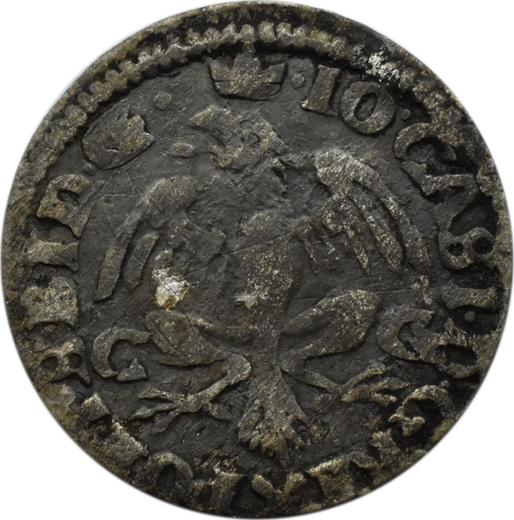 Аверс монеты - 1 грош 1650 года Орел без герба - цена серебряной монеты - Польша, Ян II Казимир